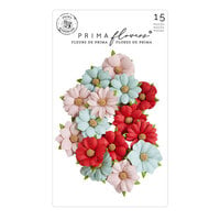 Prima - Candy Cane Lane Collection - Christmas - Flower Embellishments - Twenty Five