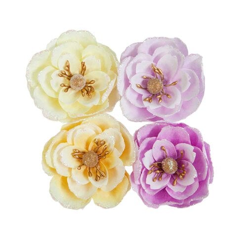 Prima - In Full Bloom Collection - Flower Embellishments - Sun Kissed Calm