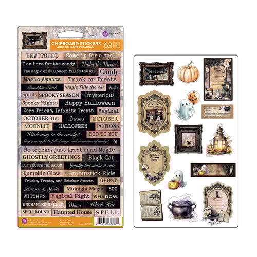Prima Marketing - Bewitched Collection - Chipboard Stickers