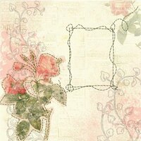 Prima - Sew Cute Collection - 12 x 12 Embroidered Paper - Cameo