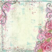 Prima - Sew Cute Collection - 12 x 12 Embroidered Paper - My Love, CLEARANCE