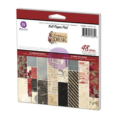 Prima - Stationers Desk Collection - 6 x 6 Paper Pad