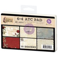 Prima - Stationers Desk Collection - 4 x 6 Artist Trading Card Pad