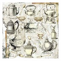 Prima - Paintables - 12 x 12 Paper - Afternoon Tea