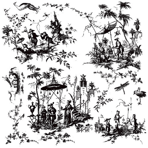 Prima - Iron Orchid Designs - Cling Mounted Stamps - Toilechinoiserie