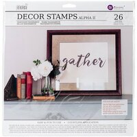 Prima - Iron Orchid Designs - Clear Acrylic Decor Stamps - Alpha 2