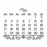 Prima - Clear Acrylic Stamp - 2009 Calendar - May