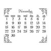 Prima - Clear Acrylic Stamp - 2009 Calendar - November, CLEARANCE