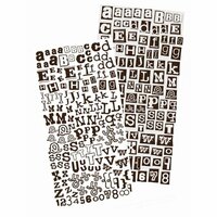 Prima - Alphablends - Stickers and Adhesive Chipboard - Alphabet - Black with Black