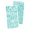 Prima - Alphablends - Stickers and Adhesive Chipboard - Alphabet - Teal, CLEARANCE