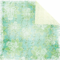 Prima - Tropics Collection - 12 x 12 Double Sided Paper - Celery Splash