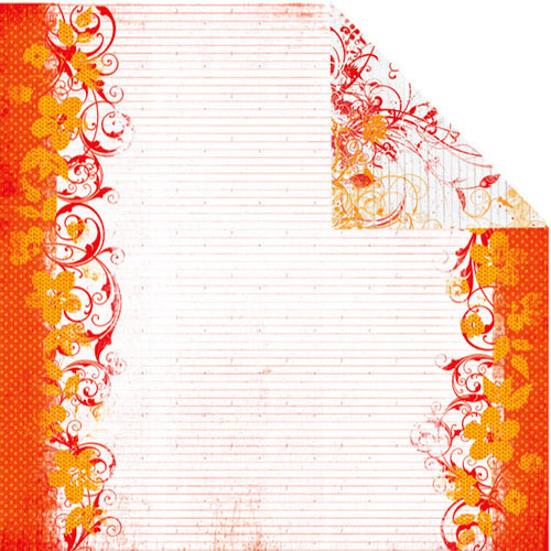Prima - Tropics Collection - 12 x 12 Double Sided Paper - Fire At Sunset