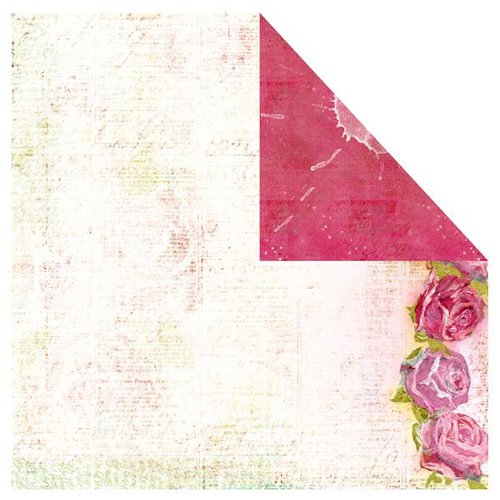Prima - Wink Collection - 12 x 12 Double Sided Paper - Arbor Rose, BRAND NEW