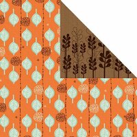 Prima - Blooming Retro Collection - 12 x 12 Double Sided Paper - Pumpkin Pie, CLEARANCE