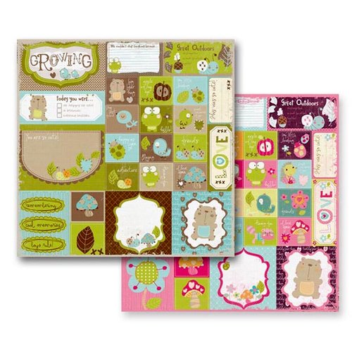 Prima - So Cute Collection - 12 x 12 Double Sided Paper - Growing