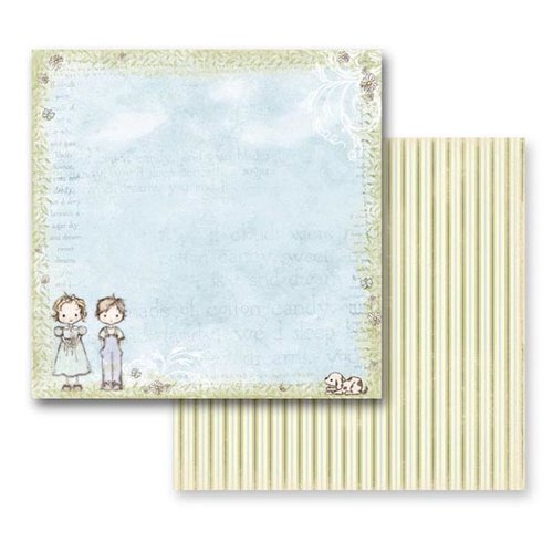 Prima - Jack and Jill Collection - 12 x 12 Double Sided Paper - Sugar Skies