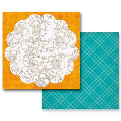 Prima - Paisley Road Collection - 12 x 12 Double Sided Paper - Dandiya, CLEARANCE