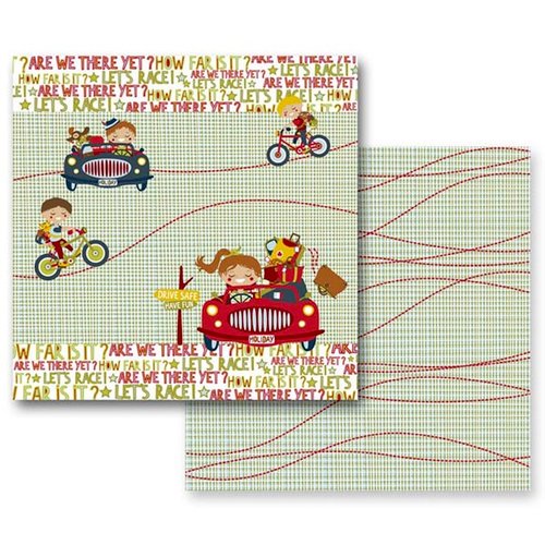 Prima - Road Trip Collection - 12 x 12 Double Sided Paper - Road Trip