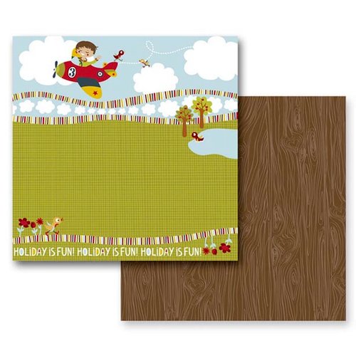 Prima - Road Trip Collection - 12 x 12 Double Sided Paper - Twists and Turns, CLEARANCE