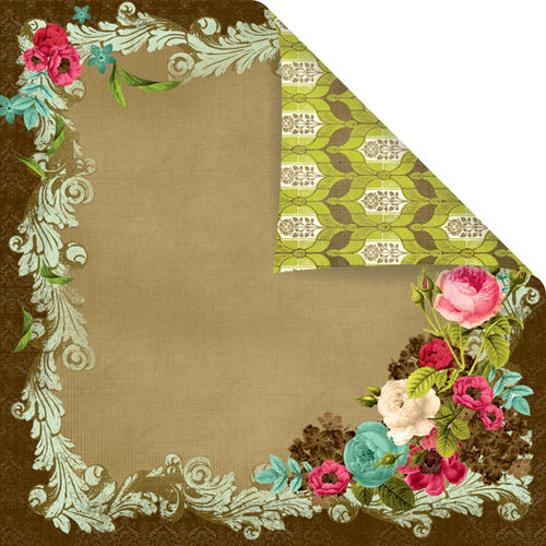 Prima - Madeline Collection - 12 x 12 Double Sided Paper - Bella Donna