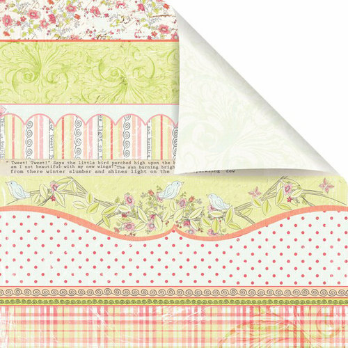 Prima - Sparkling Spring Collection - 12 x 12 Double Sided Paper - Frou Frou