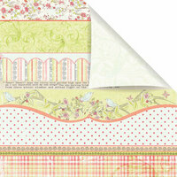 Prima - Sparkling Spring Collection - 12 x 12 Double Sided Paper - Frou Frou