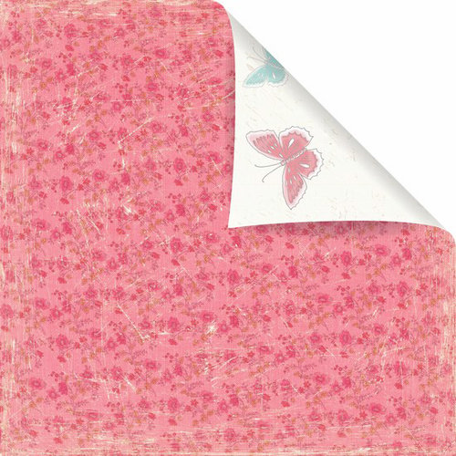 Prima - Sparkling Spring Collection - 12 x 12 Double Sided Paper - Berry Fresh