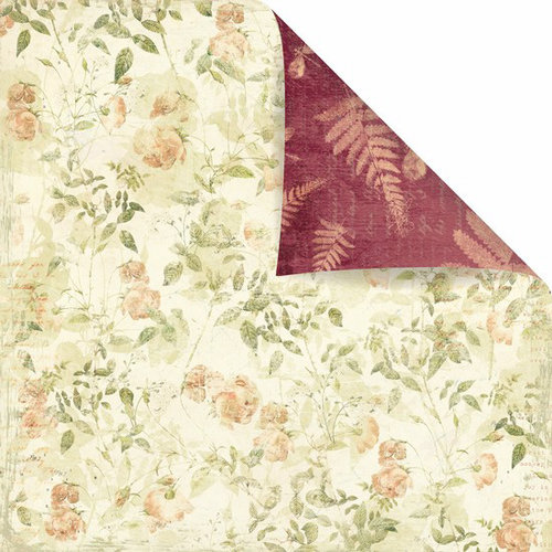 Prima - Botanical Collection - 12 x 12 Double Sided Paper - Adore, CLEARANCE