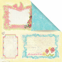 Prima - Sweet Fairy Collection - 12 x 12 Double Sided Paper - Fairy Notes