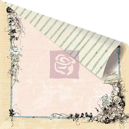 Prima - Pixie Glen Collection - 12 x 12 Double Sided Paper - Garden Gate