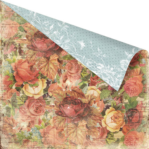 Prima - Romantique Collection - 12 x 12 Double Sided Paper - Estella