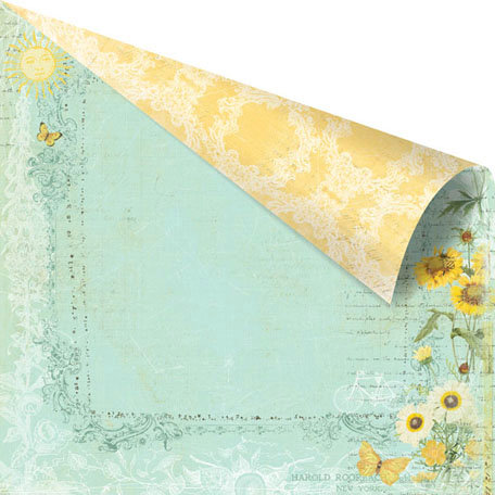 Prima - Sun Kiss Collection - 12 x 12 Double Sided Paper - Sunshine Path