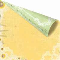 Prima - Sun Kiss Collection - 12 x 12 Double Sided Paper - Lemon Ginger