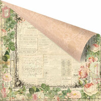 Prima - Tea-Thyme Collection - 12 x 12 Double Sided Paper - Charmuse
