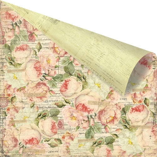 Prima - Tea-Thyme Collection - 12 x 12 Double Sided Paper - Challis