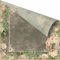 Prima - Tea-Thyme Collection - 12 x 12 Double Sided Paper - Cypress Rose