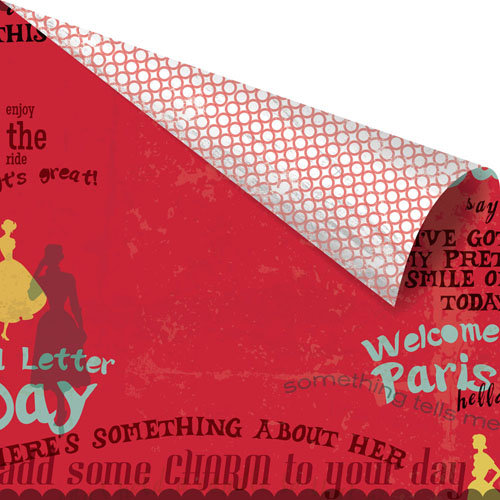 Prima - Welcome to Paris Collection - 12 x 12 Double Sided Paper - Something About Her