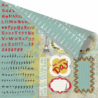 Prima - Welcome to Paris Collection - 12 x 12 Double Sided Paper - Cut Outs