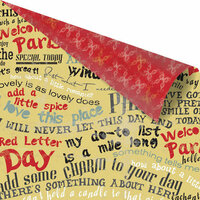 Prima - Welcome to Paris Collection - 12 x 12 Double Sided Paper - Red Letter Day