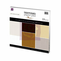 Prima - 12 x 12 Paper Pad - Linen Texture - Basic