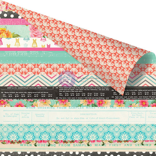 Prima - Anna Marie Collection - 12 x 12 Double Sided Paper - Jelly Roll