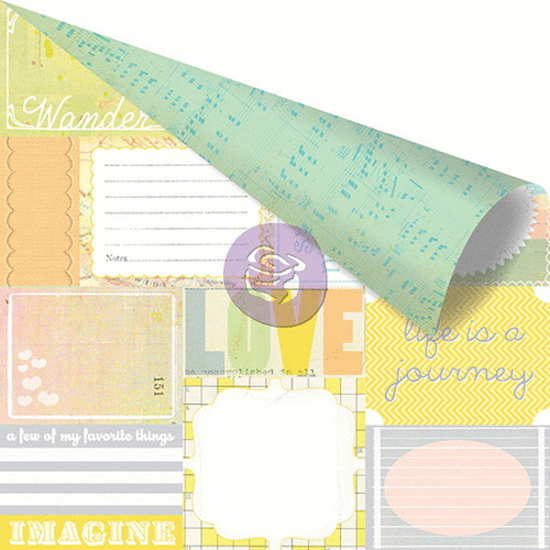 Prima - Free Spirit Collection - 12 x 12 Double Sided Paper - Expressive