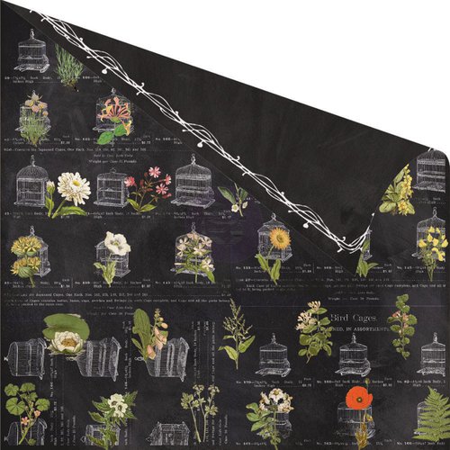 Prima - Forever Green Collection - 12 x 12 Double Sided Paper - Botanical Garden