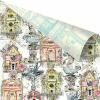 Prima - Garden Fable Collection - 12 x 12 Double Sided Paper - Birdhouse