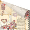 Prima - Rossibelle Collection - 12 x 12 Double Sided Paper with Foil Accents - Vintage Memories