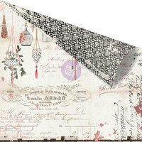 Prima - Rossibelle Collection - 12 x 12 Double Sided Paper with Foil Accents - Nostalgic