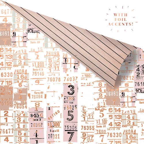 Prima - Amelia Rose Collection - 12 x 12 Double Sided Paper - Good Luck with Foil Accents Prima - Amelia Rose Collection - 12 x 12 Double Sided Paper - Good Luck with Foil Accents
