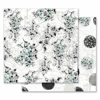 Prima - Flirty Fleur Collection - 12 x 12 Double Sided Paper - Traveling Florals with Foil Accents