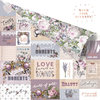 Prima - Lavender Collection - 12 x 12 Double Sided Paper - Communication Through Love with Foil Accents