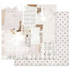 Prima - Pretty Pale Collection - 12 x 12 Double Sided Paper with Foil Accents - Recounting the Days